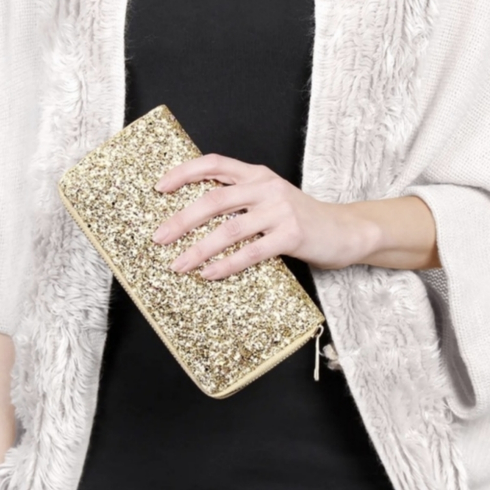 Beautiful Gold Sparkly Glitter Wallet - Picture 12 of 12